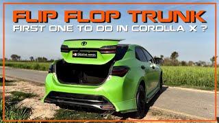 Flip Flop Trunk || First one to do|| Creative Hamza || Lime Green Corolla X ||