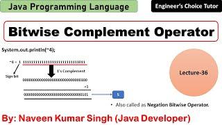 Bitwise Complement Operator in Java | Java Programming Language | Java