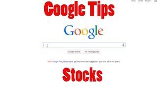 Stock Prices - Google Tips