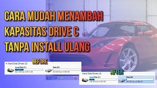 Cara menambah kapasitas partisi drive c di windows 7 dan windows 10 tanpa install ulang (2021)