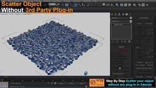 Scatter Objects Without Third Party Plug-in | 3dsmax tutorial for beginner | Urdu | Hindi