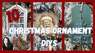 Fun & Easy Christmas Ornament DIYs Using Decoupage, Moulds & Transfers Vintage, Shabby Chic & Rustic