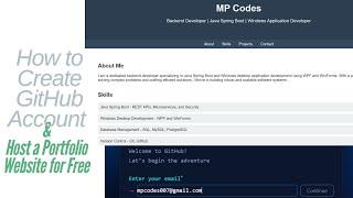 How to Create GitHub Account and Host Portfolio Website for Free