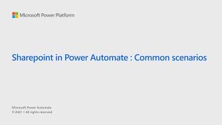 Sharepoint in Power Automate Common scenarios