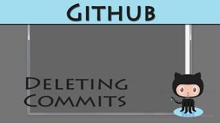 Deleting commits from GitHub (remote)