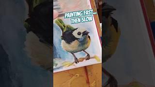 Painting fast, then slow #gouache #art #paintingprocess #birdart #birds #artist #process