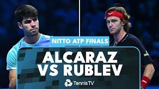 Carlos Alcaraz vs Andrey Rublev Entertaining Match Highlights | Nitto ATP Finals 2024