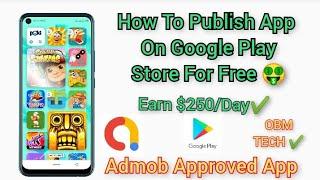 How To Publish App On Google play store For Free #Admob Supported App Store ️