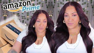 How I Cut Layers In This Cherry Red/Plum AFFORDABLE AMAZON Lace Front Wig ft Unice Hair