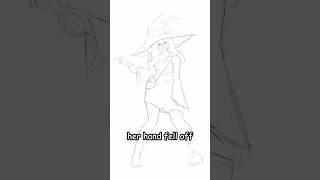 drawing a zombie witch