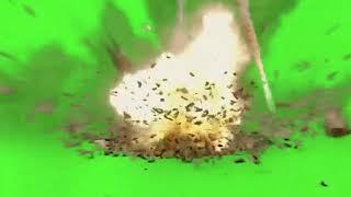 Missile+blast green screen video