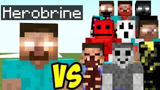 Herobrine vs all creepypasta mobs in minecraft part 13 ( final 1 season )