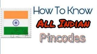 How to know all Indian pincodes useful app in telugu