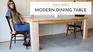 How to Build a Modern Dining Table--With "FLOATING" Top