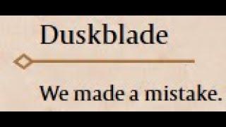 Duskblade UNBANNED?! Can we have a spoiler now?