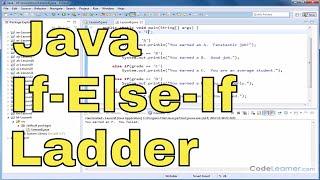 Java Tutorial - 06 - The If-Else-If Ladder