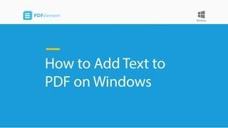 How to Add Text to PDF on Windows