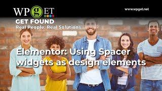 Elementor: Using spacer widgets as design elements