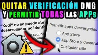 MAC OSX |  Quitar verificación de DMG y permitir instalar cualquier APP