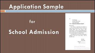 Write an application to Principal for school admission in MS Word | Apply for Admission