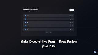 Make Discord like Drag n' Drop System (Next.JS 13)