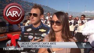 Jackie Campos se lució cantando el himno nacional | Al Rojo Vivo | Telemundo