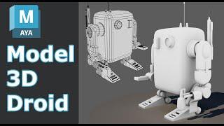 Create a Droid Inspired by Star Wars in Autodesk Maya | 3D Modeling Tutorial