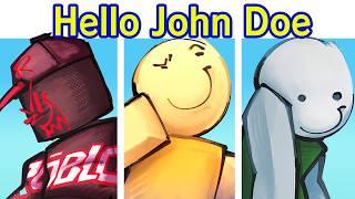 Friday Night Funkin' FNF Hello John Doe FULL GAME | Roblox: Guest 666/Bloody Mary (FNF Mod: Horror)