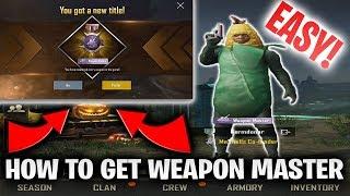 HOW TO GET WEAPON MASTER TITLE IN PUBG MOBILE!! [FIRST ATTEMPT!!]