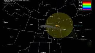 2019 Taurid meteor swarm visibility animation