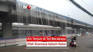 'Air Terjun' di Tol Becakayu,  Efek Drainase Belum Kelar