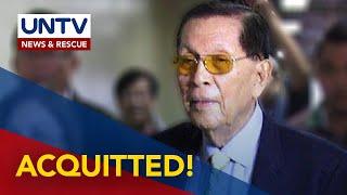 Ex-Sen. Enrile, pinawalang-sala sa plunder case kaugnay ng pork barrel scam