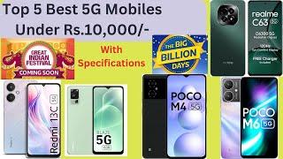 Top 5 Best 5G Phones Under 10000 | 5G Mobiles That Will Change Your Life in 2024