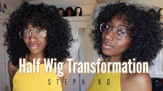 $15 Half Wig/Drawstring Transformation | Freetress Creta Girl | Steph Xo