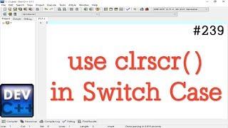 Program for use clrscr() in switch Case statement in C Programming language ||simple Method Apply
