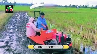 TRAKTOR SAWAH TERBARU - LIHAT VIDEO SAAT PINDAH LAHAN MELEWATI PEMATANG SAWAH