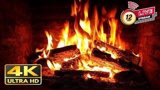  Warm 4K Fireplace with Crackling Fire Sounds | Perfect for Relaxation and Sleep