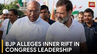 BJP Claims Rift between Congress Leaders Mallikarjun Kharge and Rahul Gandhi