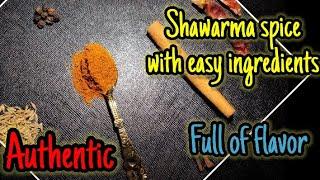 Shawarma spice mix!! Authentic homemade shawarma spice mix with ready ingredients at home!!!