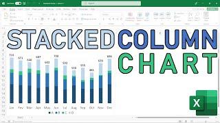 Creating a STACKED COLUMN Chart in Excel - Easy Step By Step