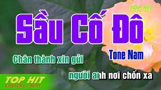 Sầu Cố Đô Karaoke Tone Nam Nhạc Sống | TOP HIT KARAOKE