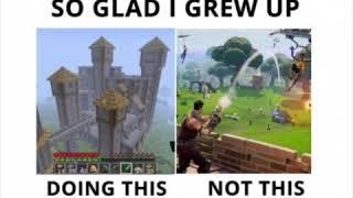 Fortnite vs minecraft memes