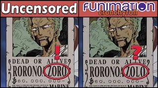 The COMPLETE Censorship of Funimation (Crunchyroll) One Piece