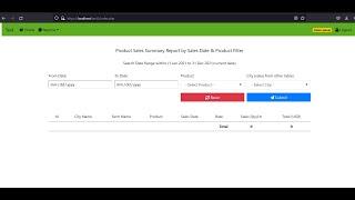 Multiple filter, date range search pivot report  PHP SQL with source code