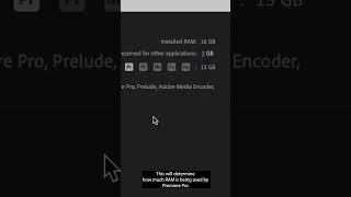 Quick Tips: Premiere Pro RAM tips! #premiere