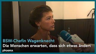 Sahra Wagenknecht (BSW-Chefin) zu den Wahlergebnissen in Sachsen und Thüringen | 01.09.2024