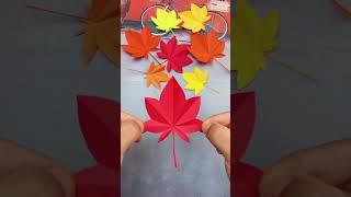 Tips to cut paper in the shape of maple leaves are very simple