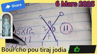 Croix Du Jour 06 Mars 2025 boul dife cho pou tiraj soir mariage loto3ch  aboné patajel lik svp