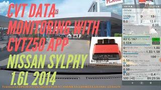 Monitoring Jatco CVT7 With CVTz50 App Nissan Sylphy HR16DE 2014