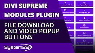 Divi Supreme Modules File Download And Video Popup Buttons 